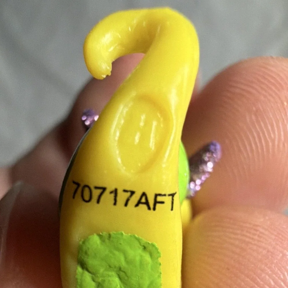 Littlest Pet Shop Snail Figure 70717AFT Yellow Glitter Purple Wings Animal
